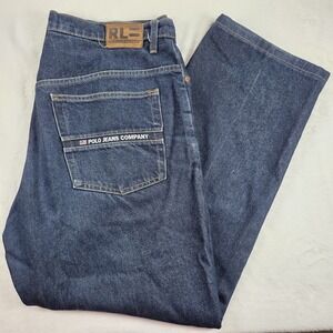 Vintage Polo Ralph Lauren Jeans Denim Y2K Relaxed Straight Banner Skate 36x32